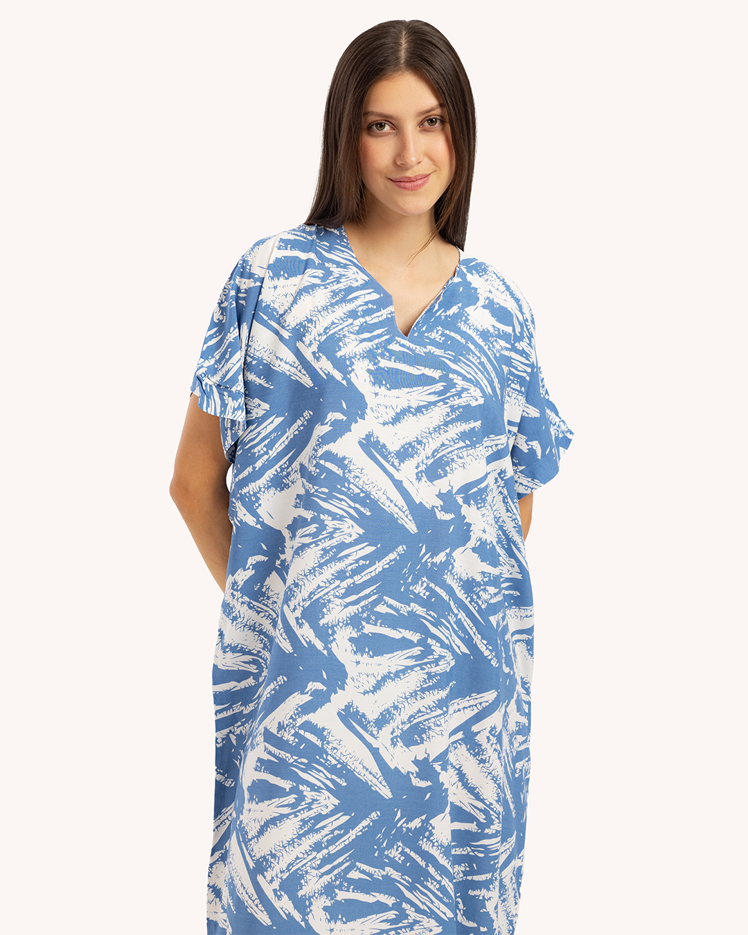 قميص فسكوز نص كم مشجر 58