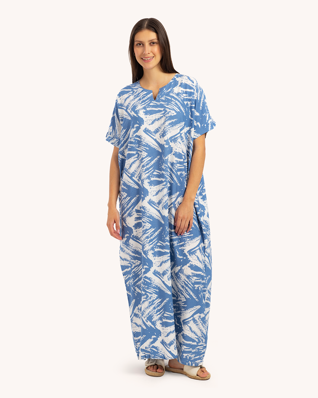 قميص فسكوز نص كم مشجر 58