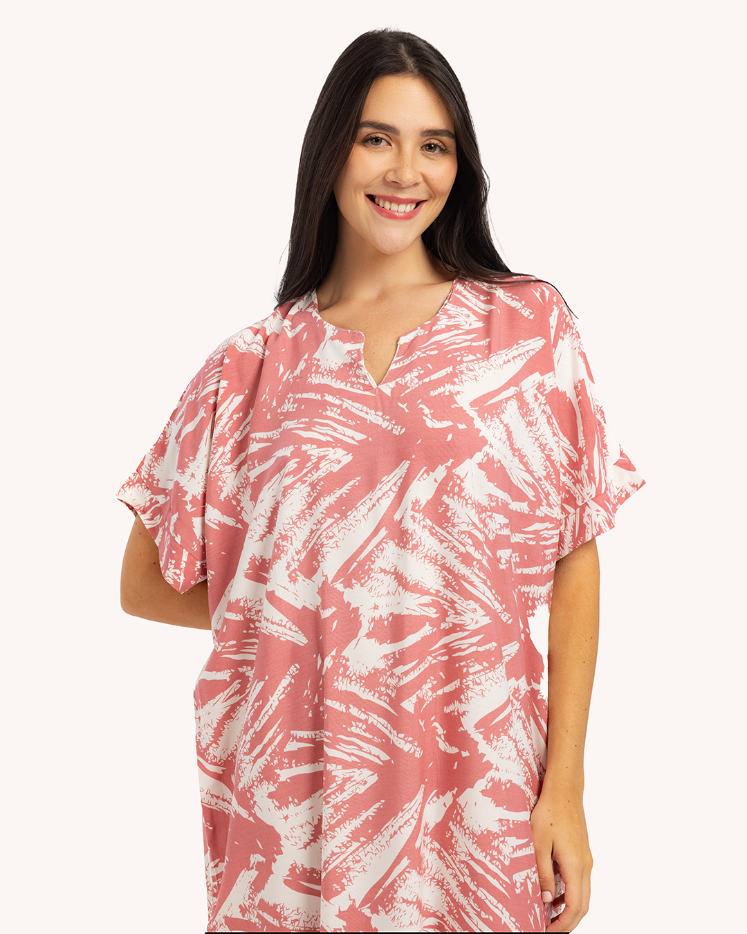 قميص فسكوز نص كم مشجر 58