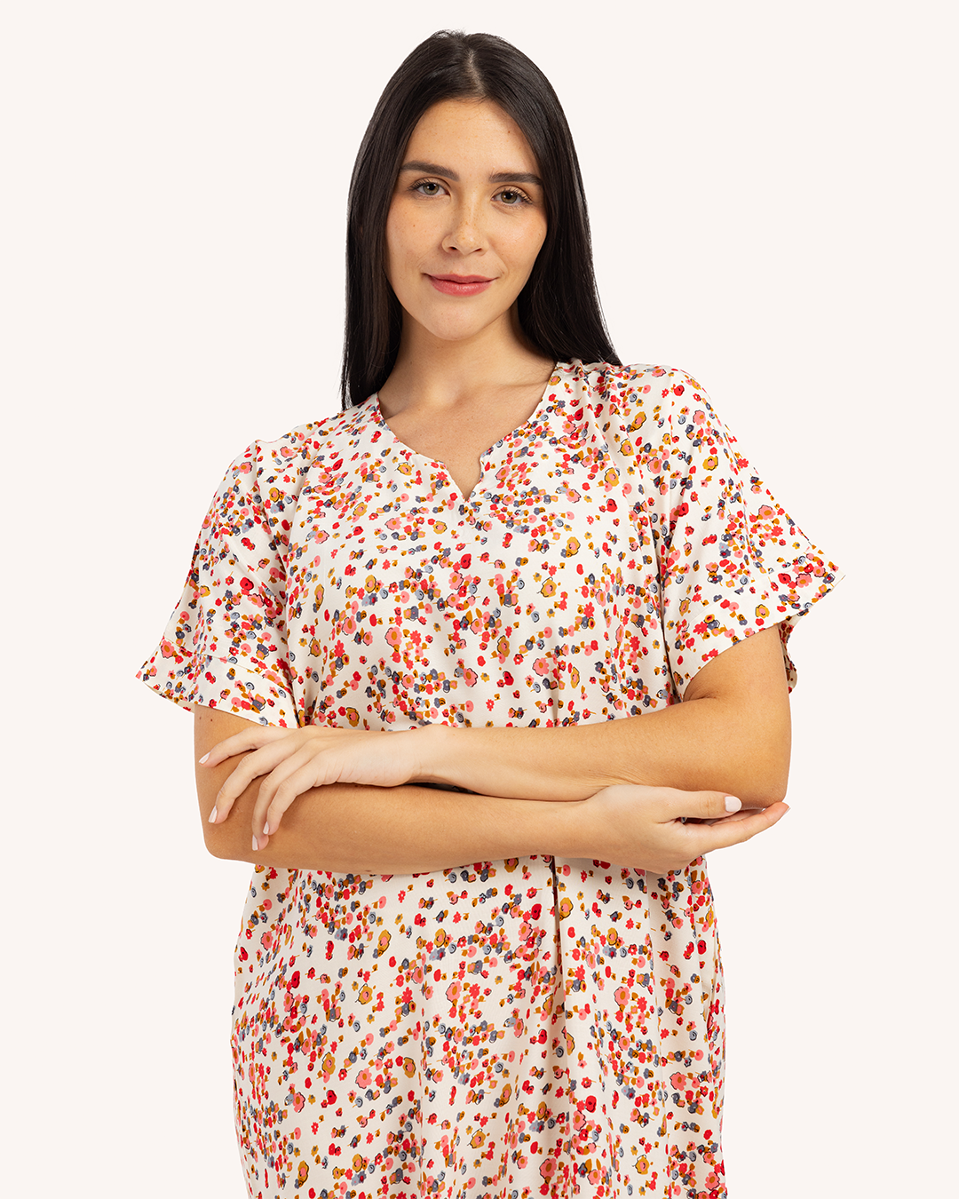 قميص فسكوز نص كم مشجر 59