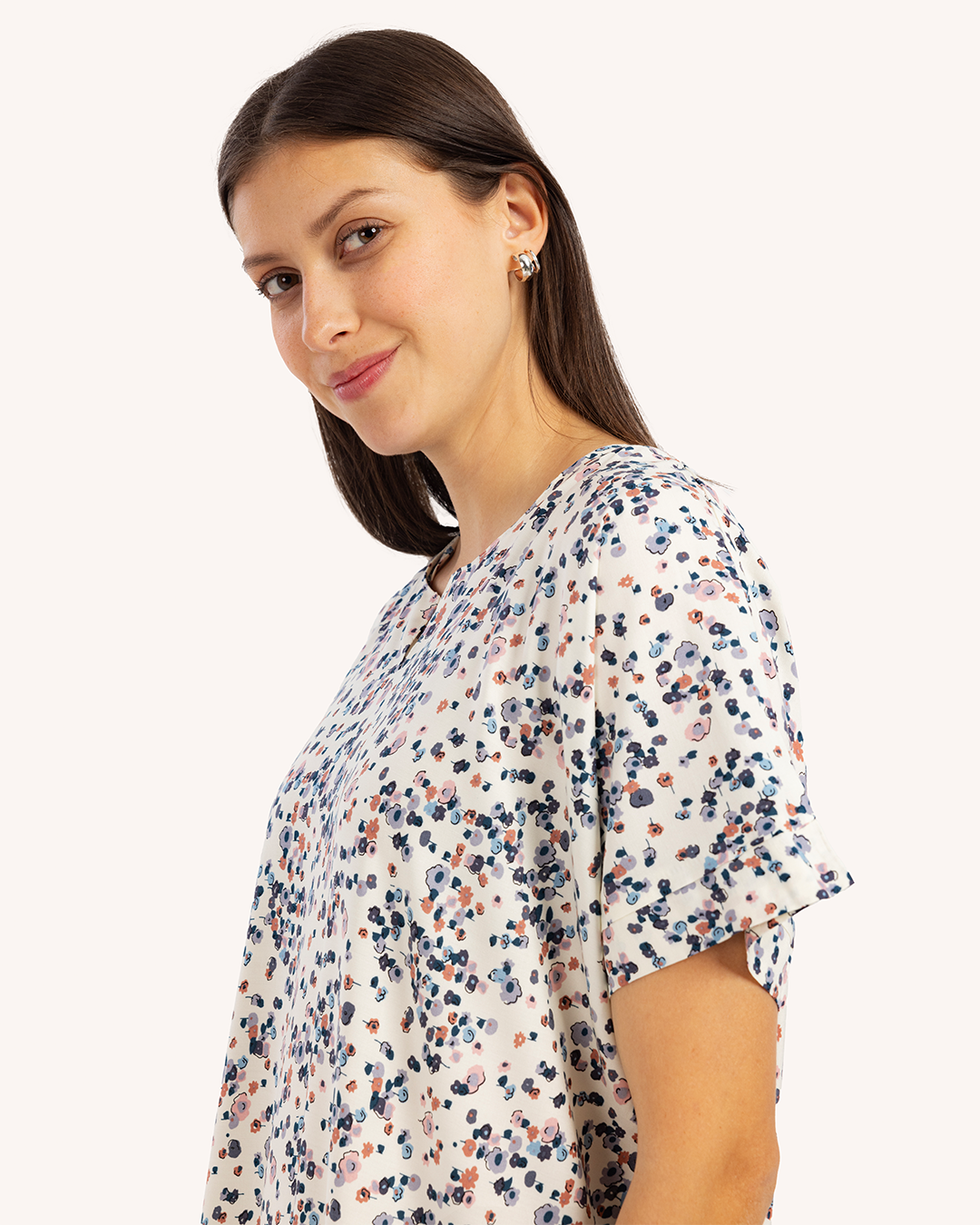 قميص فسكوز نص كم مشجر 59