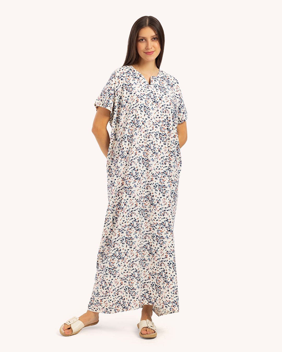 قميص فسكوز نص كم مشجر 59