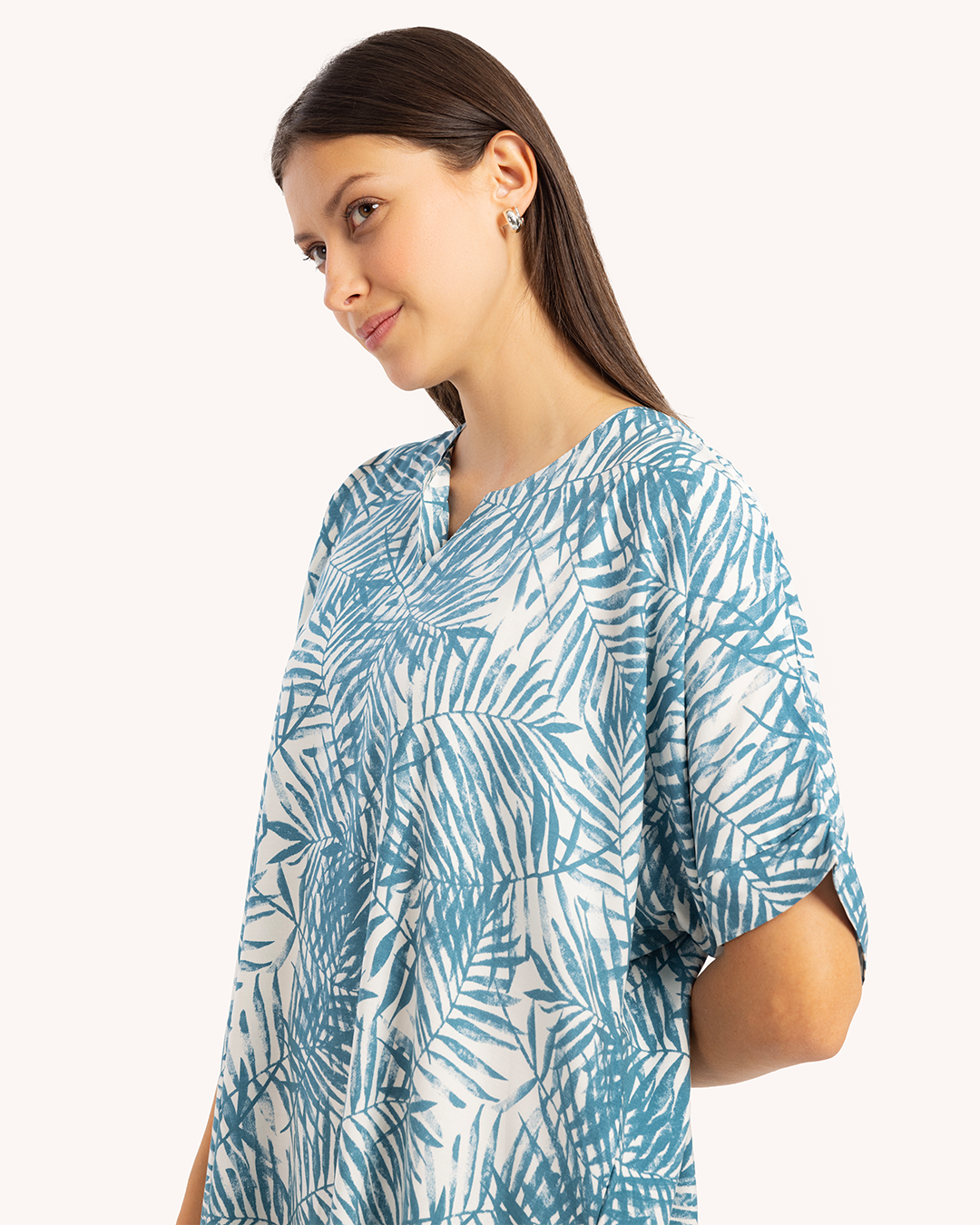 قميص فسكوز نص كم مشجر 60