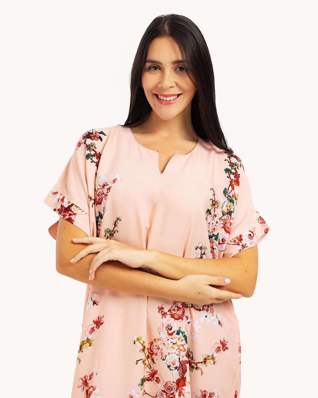 قميص فسكوز نص كم مشجر461