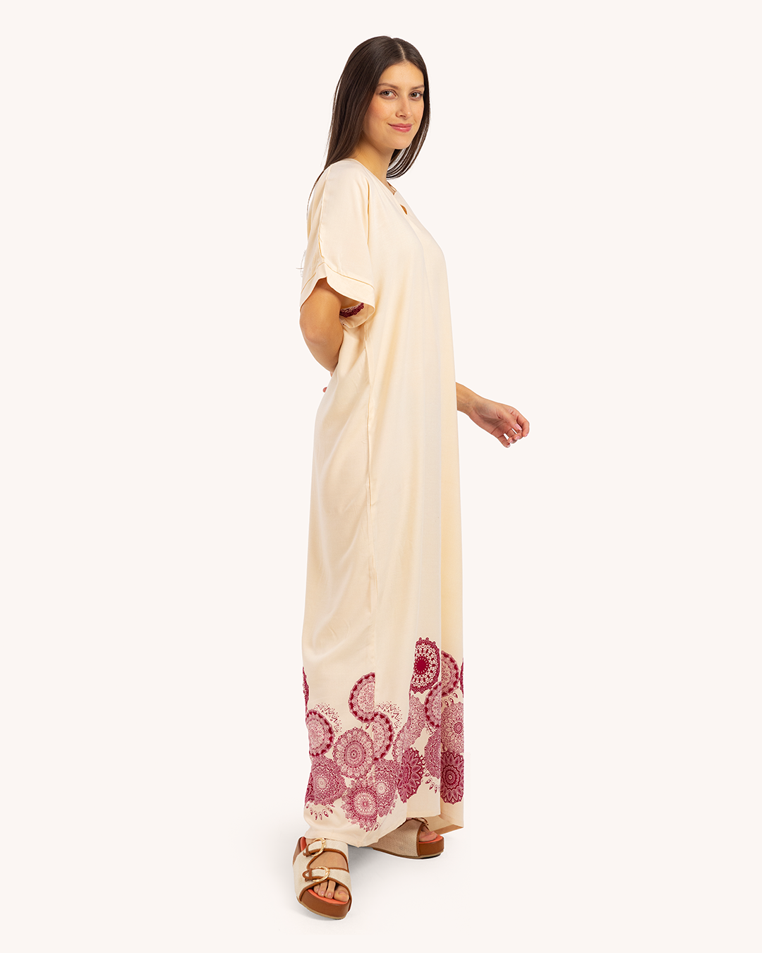 قميص فسكوز نص كم مشجر 57