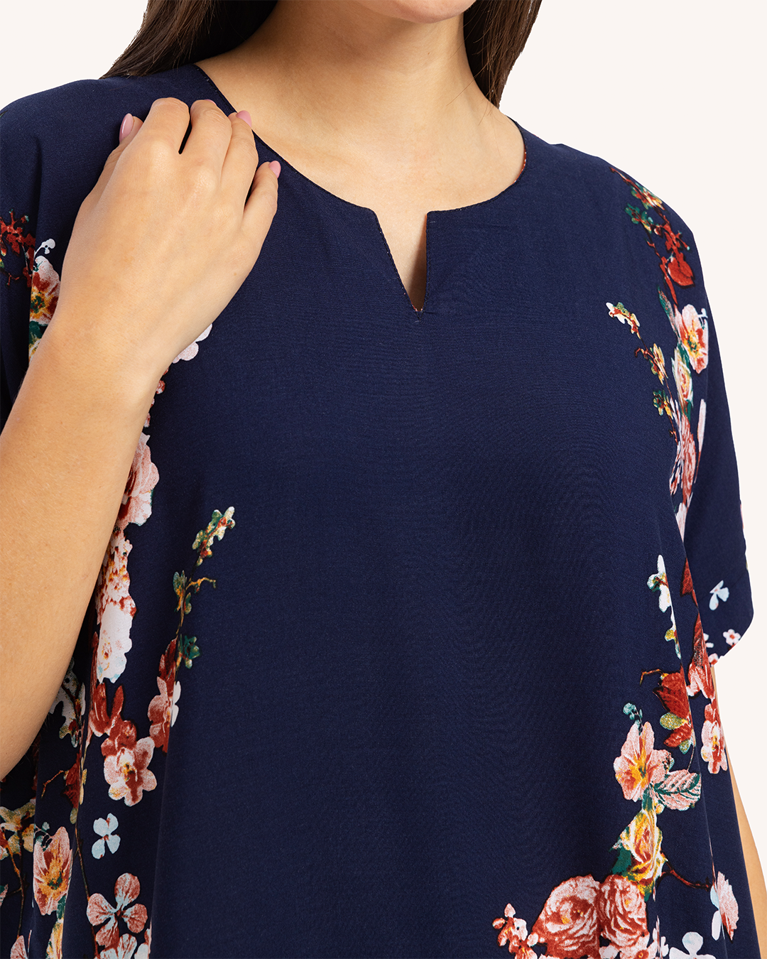 قميص فسكوز نص كم مشجر461