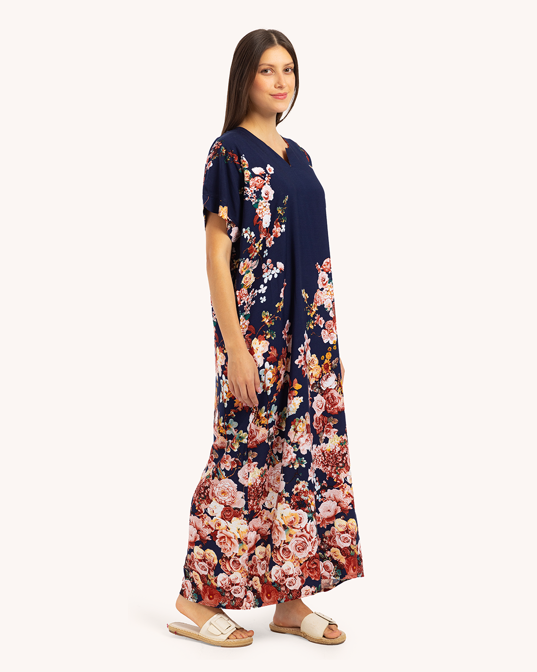 قميص فسكوز نص كم مشجر461