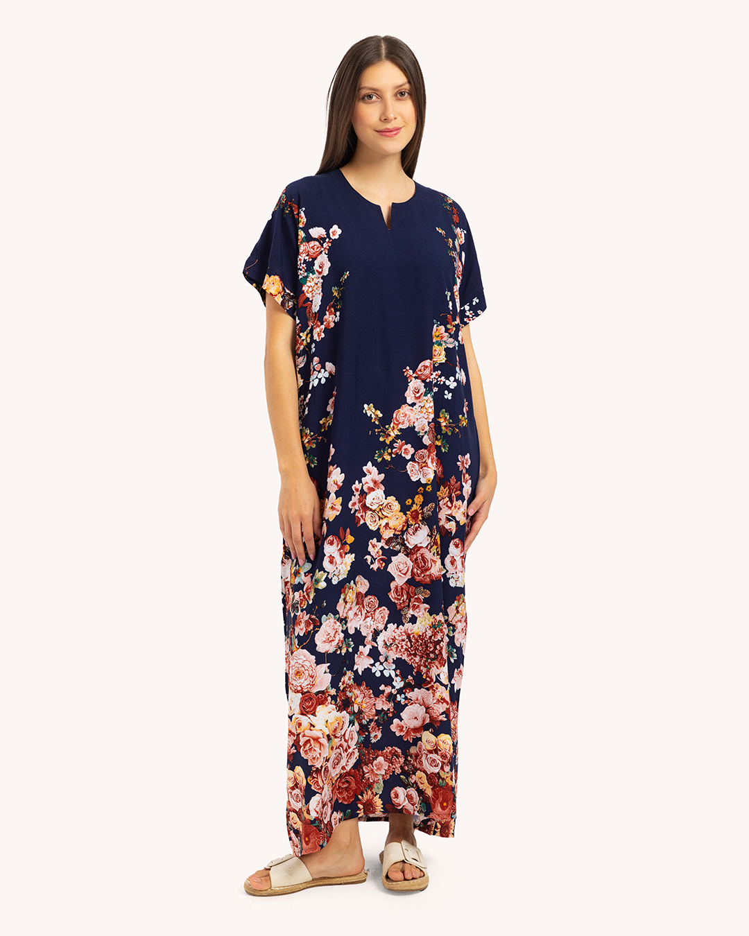 قميص فسكوز نص كم مشجر461