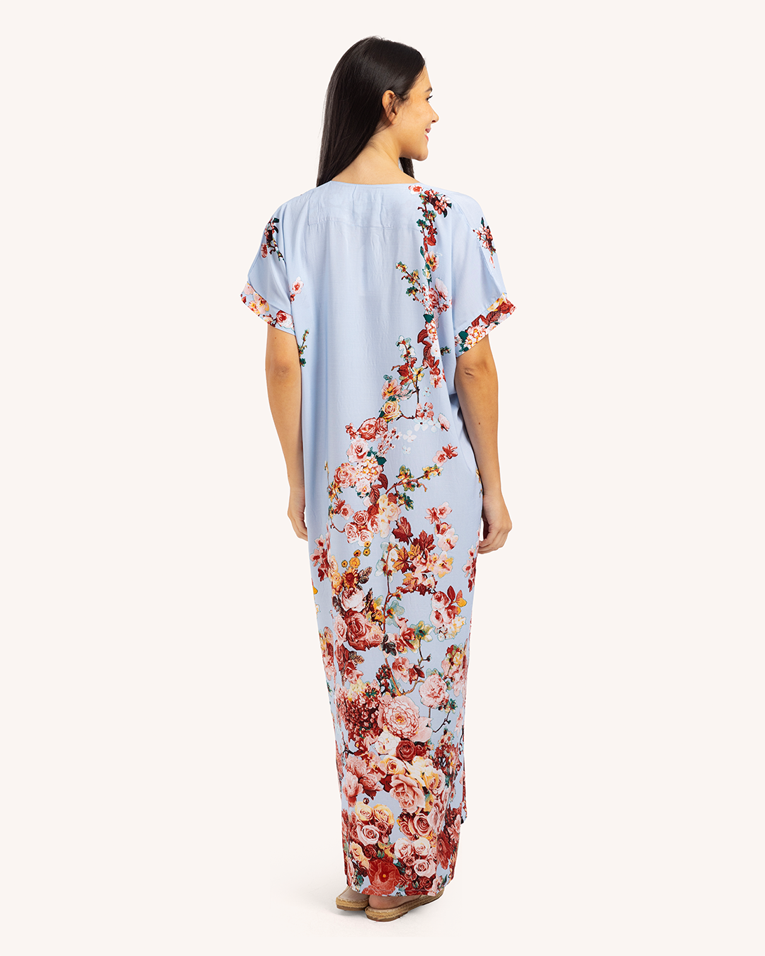 قميص فسكوز نص كم مشجر461