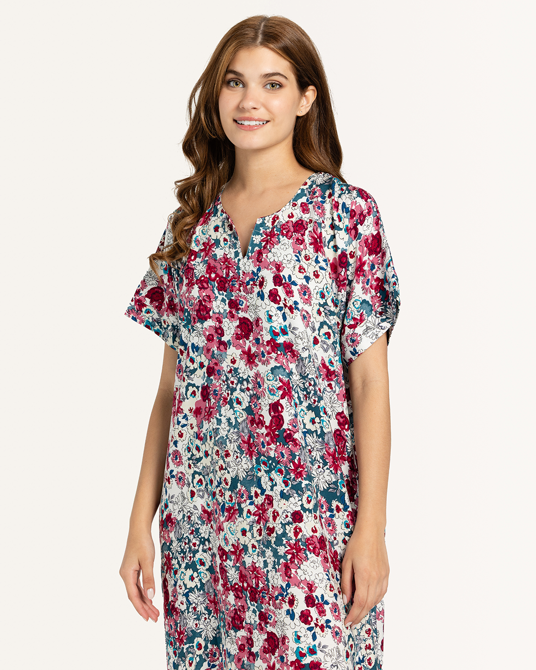 قميص فسكوز نص كم مشجر 62