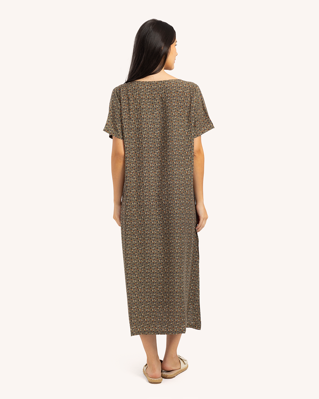 قميص فسكوز نص كم مشجر 63