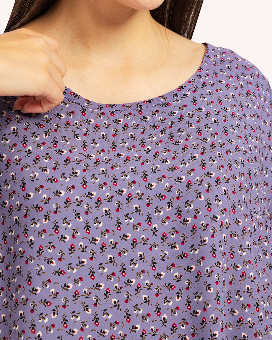 قميص فسكوز نص كم مشجر 63