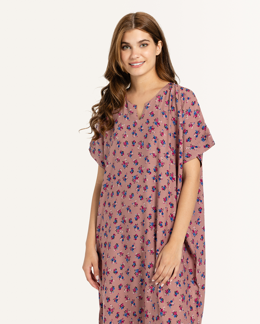 قميص فسكوز نص كم مشجر 64