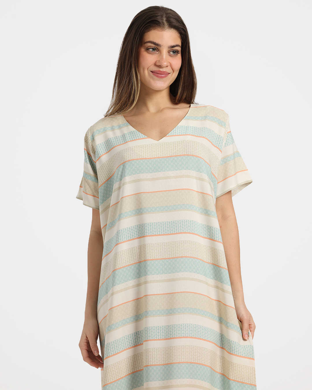 قميص فسكوز قصير مشجر 167