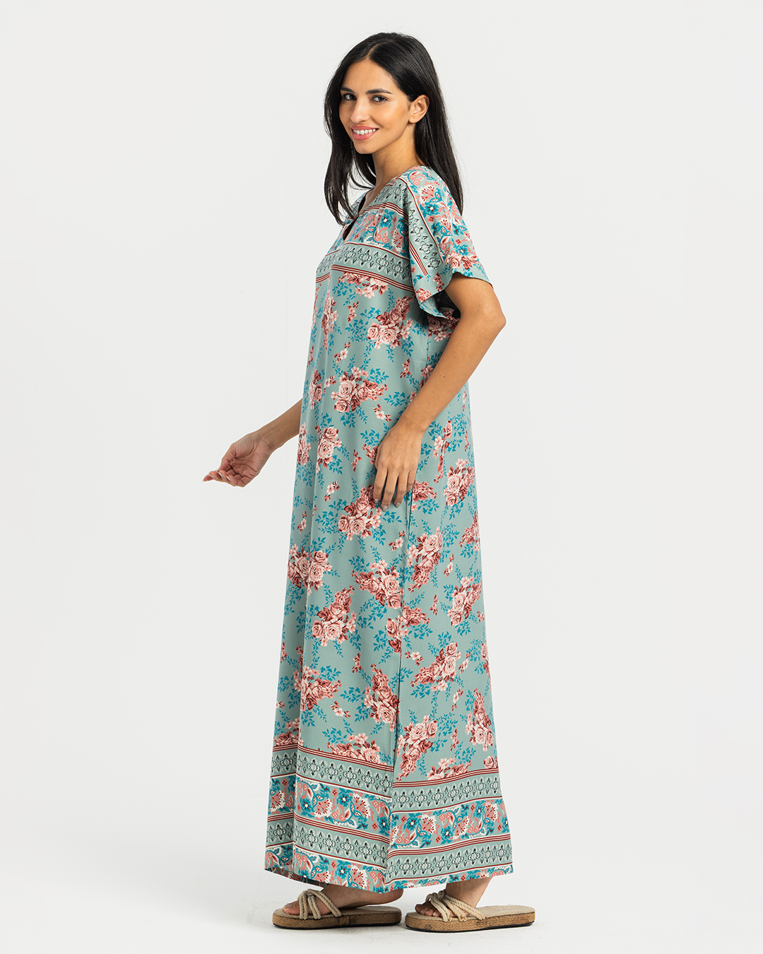 قميص فسكوز نص كم مشجر 68