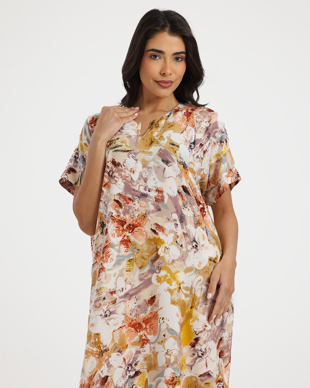 قميص فسكوز طويل مشجر 169