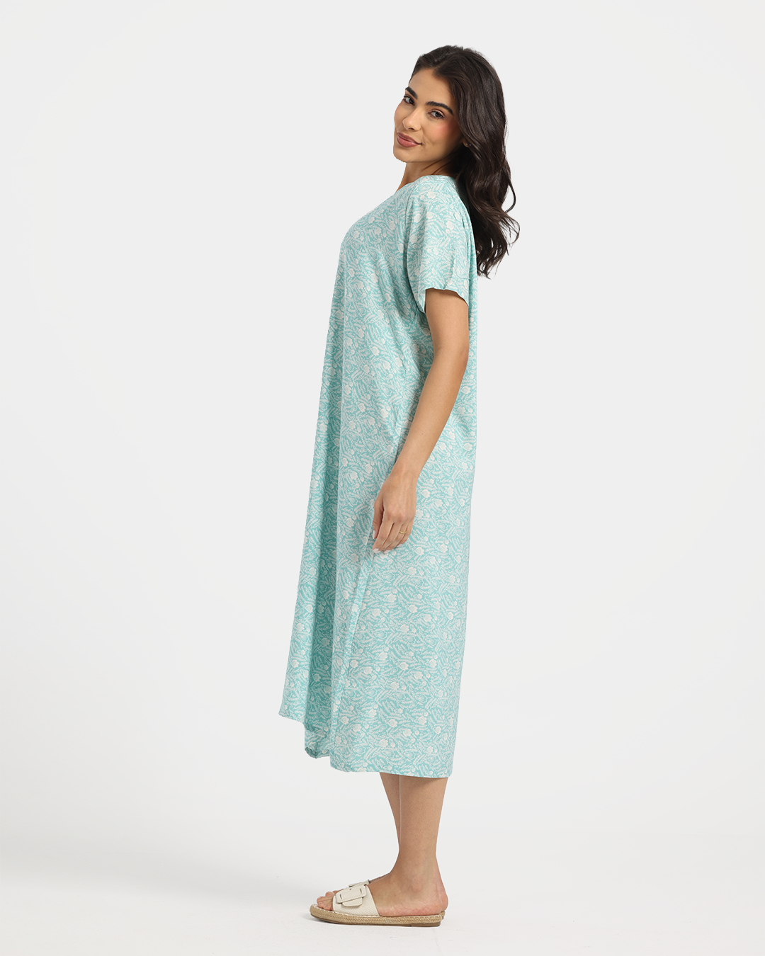 قميص فسكوز قصير مشجر 171