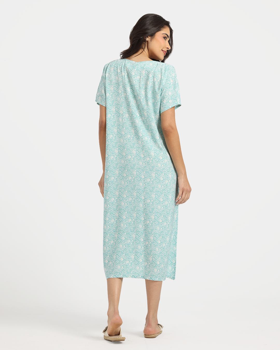 قميص فسكوز قصير مشجر 171