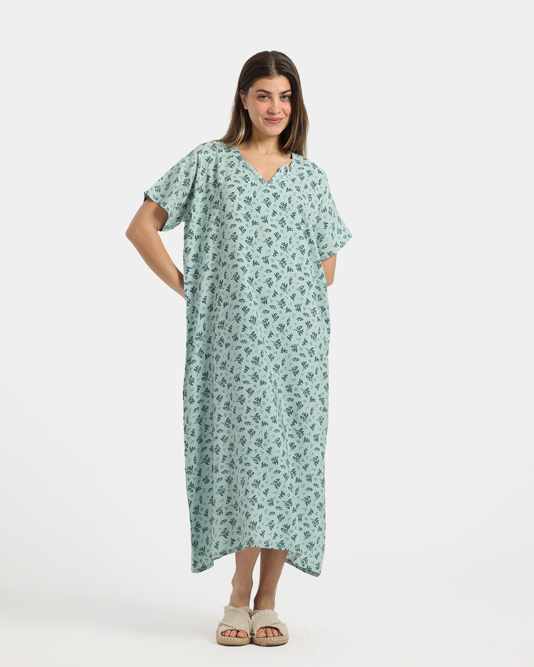 قميص فسكوز قصير مشجر 172