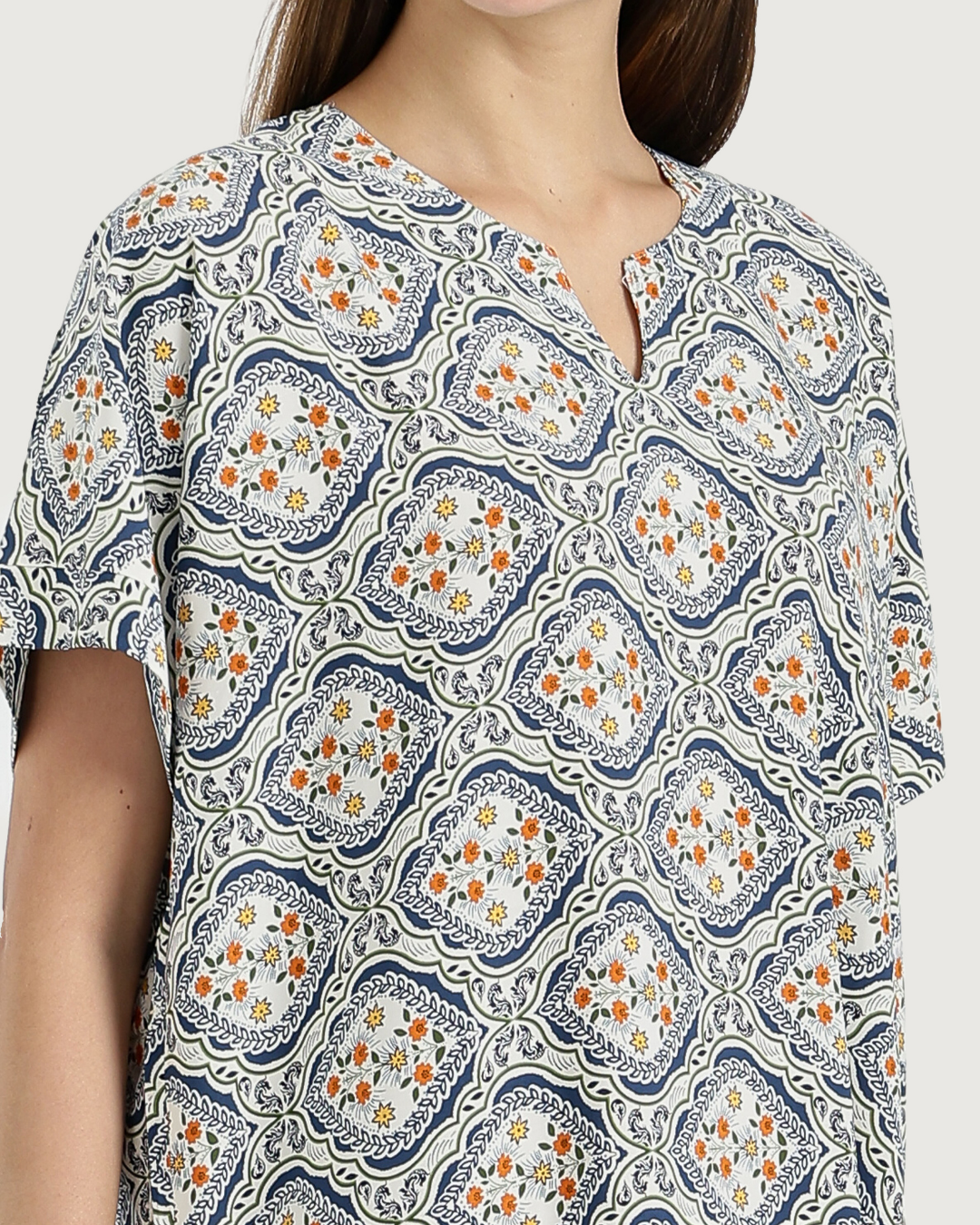 قميص فسكوز طويل مشجر 176