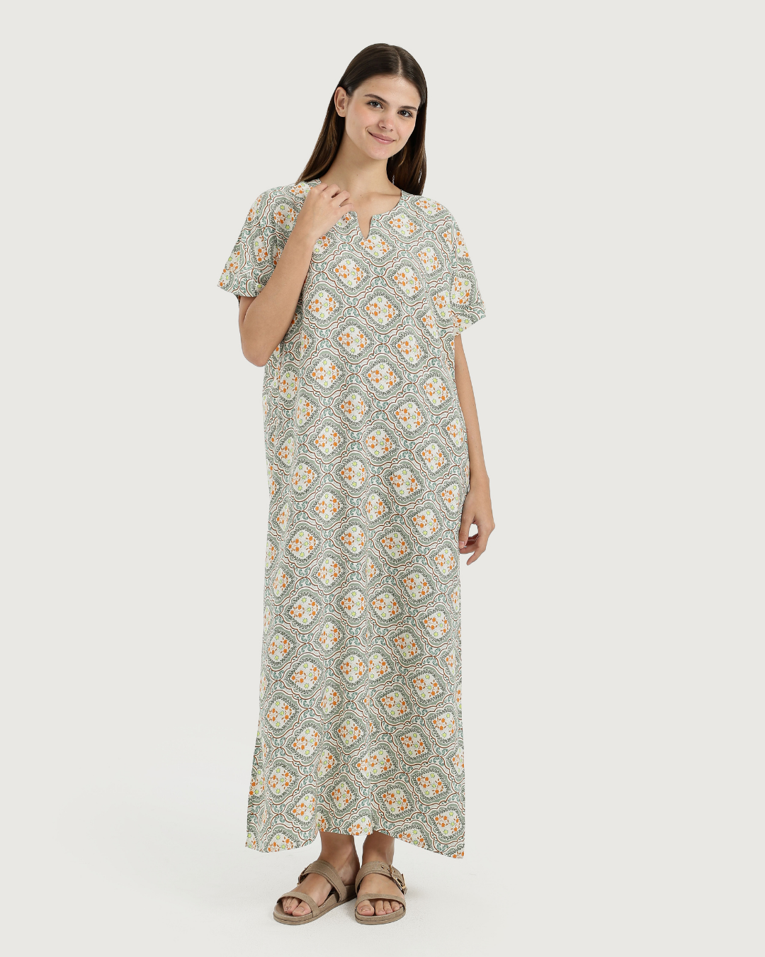 قميص فسكوز طويل مشجر 176