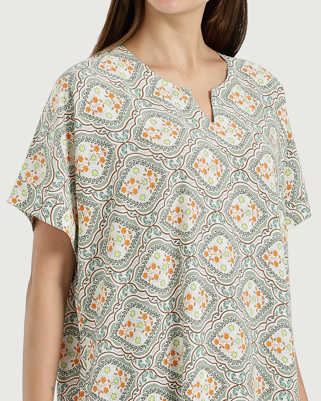 قميص فسكوز طويل مشجر 176