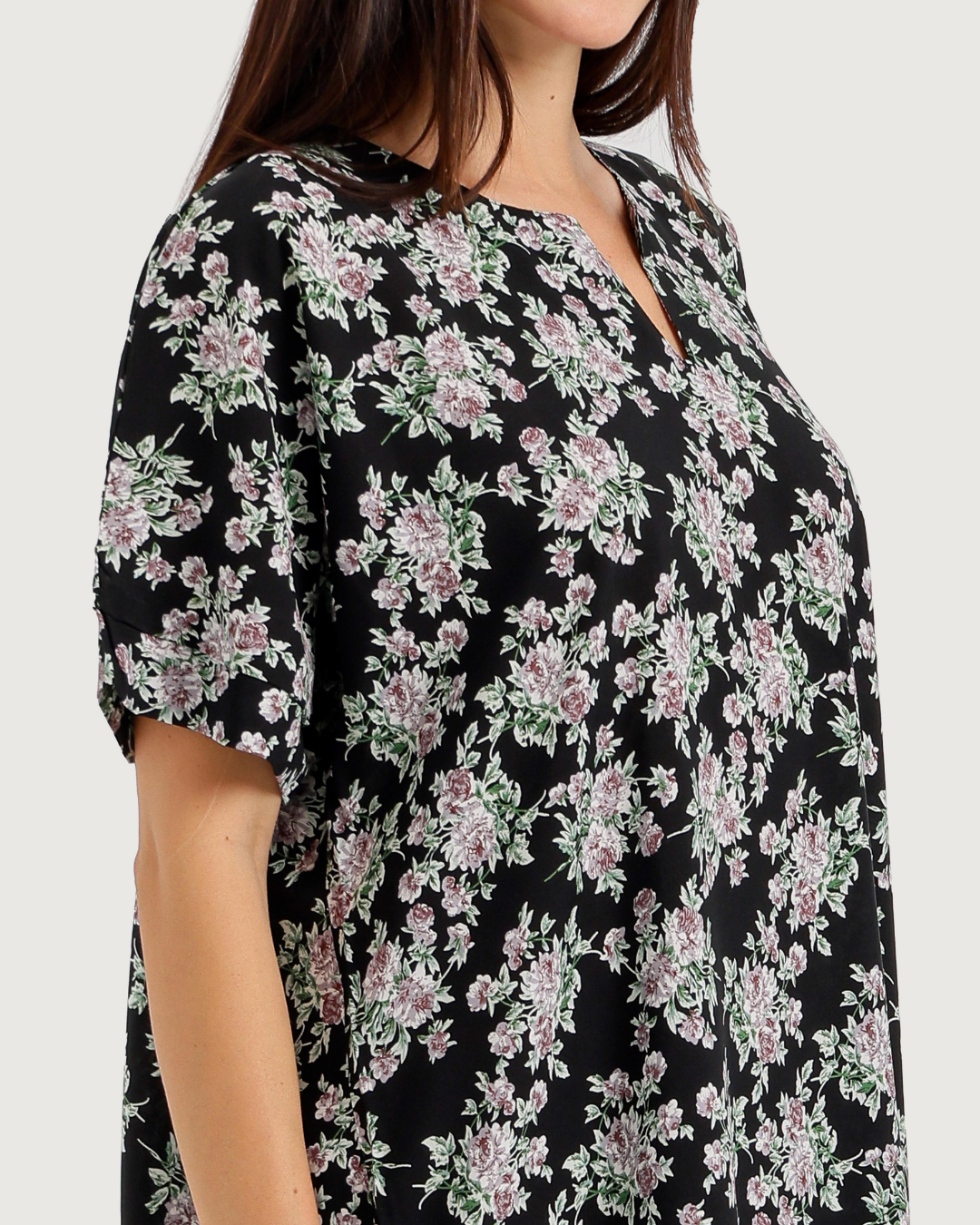 Long Patterned Viscose Shirt 177