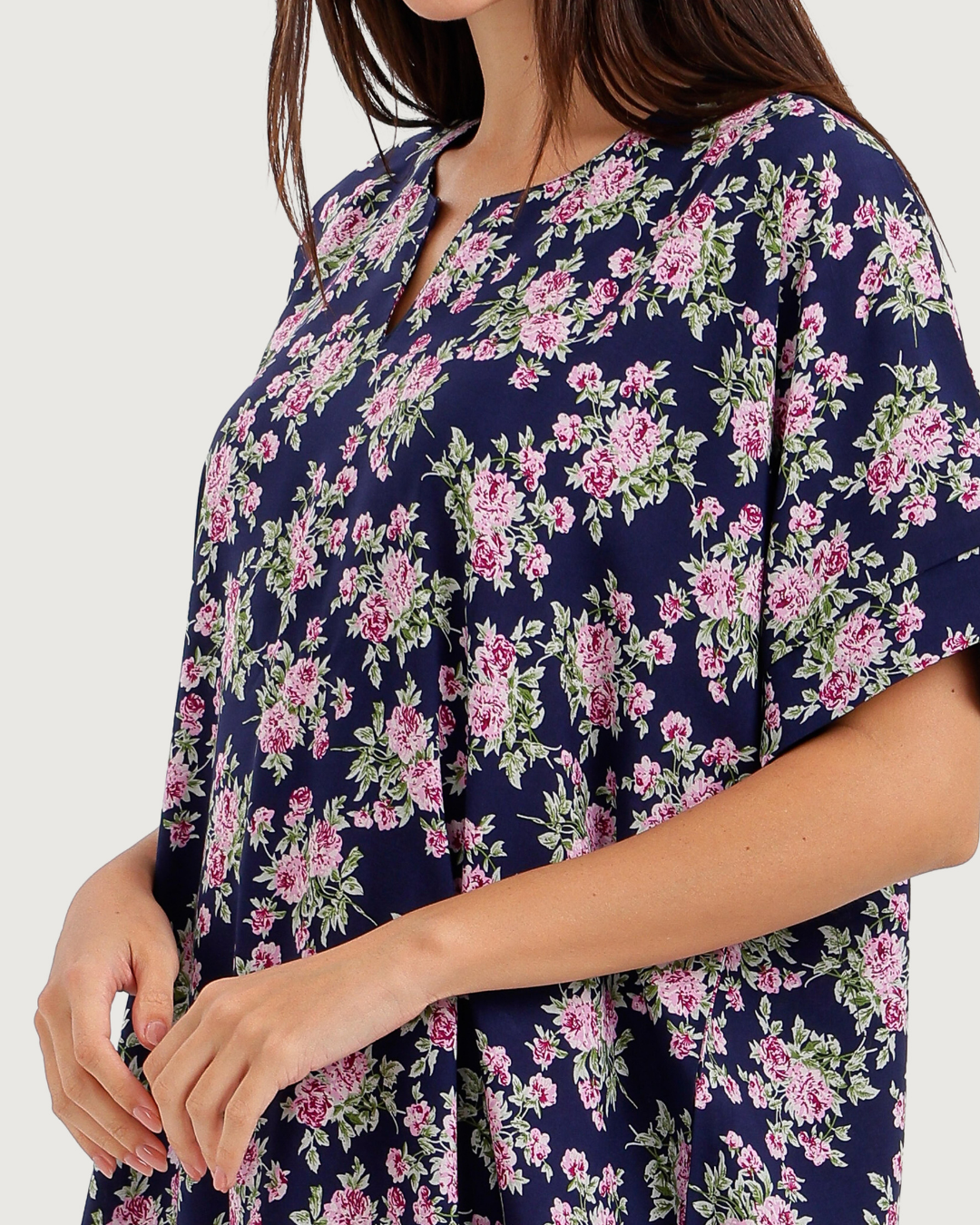 Long Patterned Viscose Shirt 177