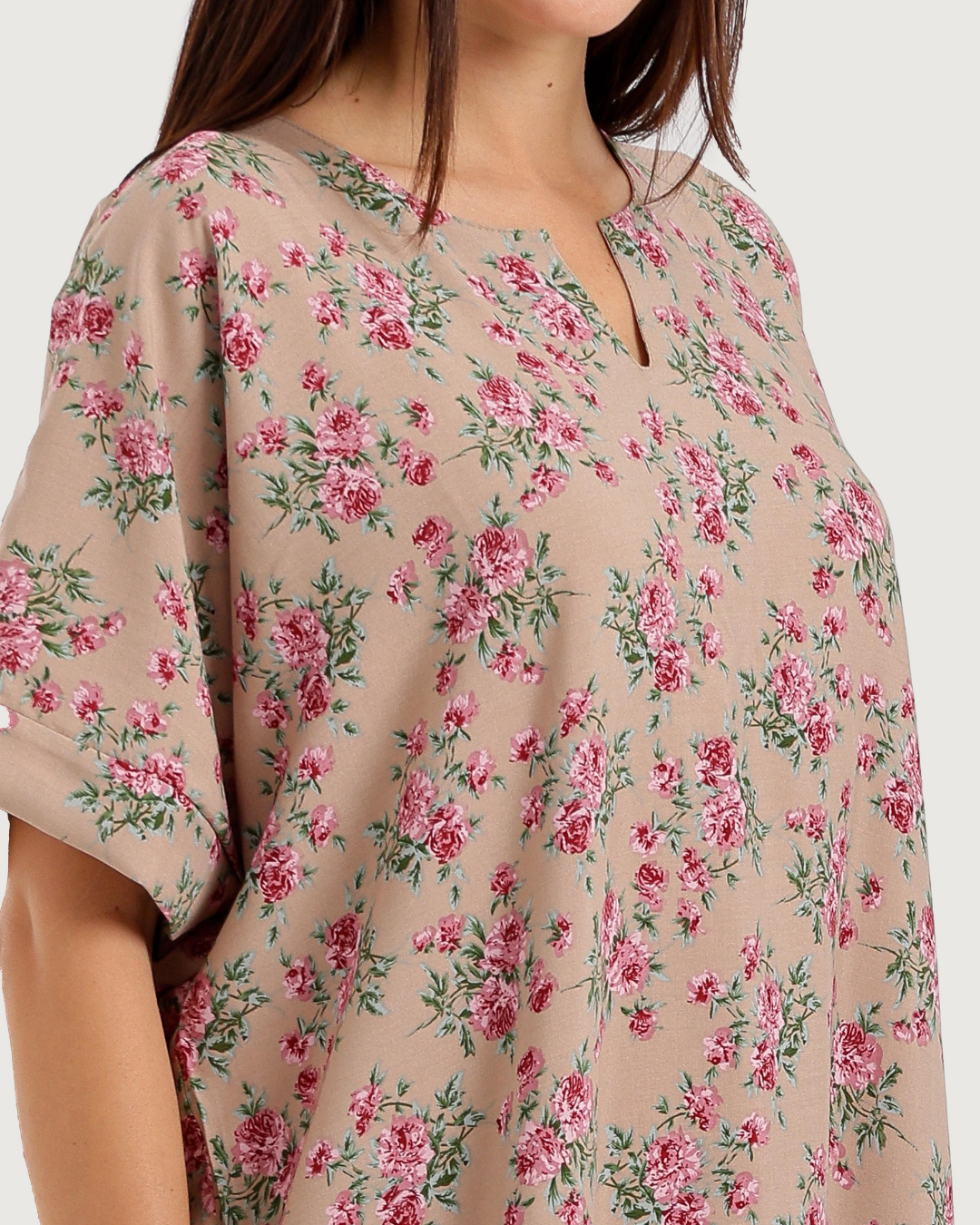 Long Patterned Viscose Shirt 177