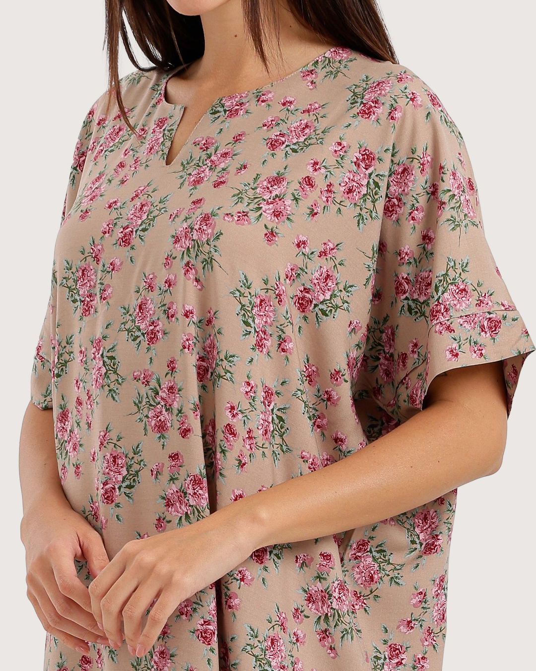 Long Patterned Viscose Shirt 177
