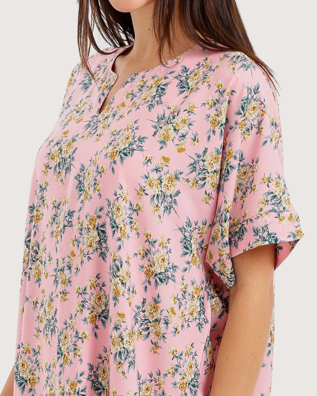 Long Patterned Viscose Shirt 177