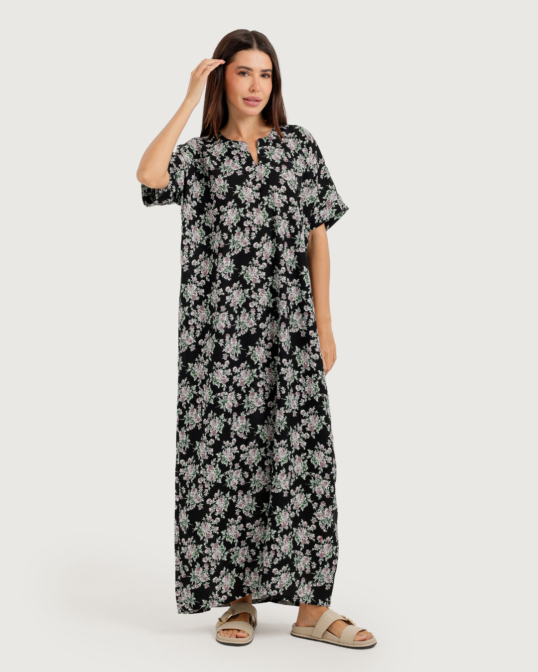Long Patterned Viscose Shirt 177