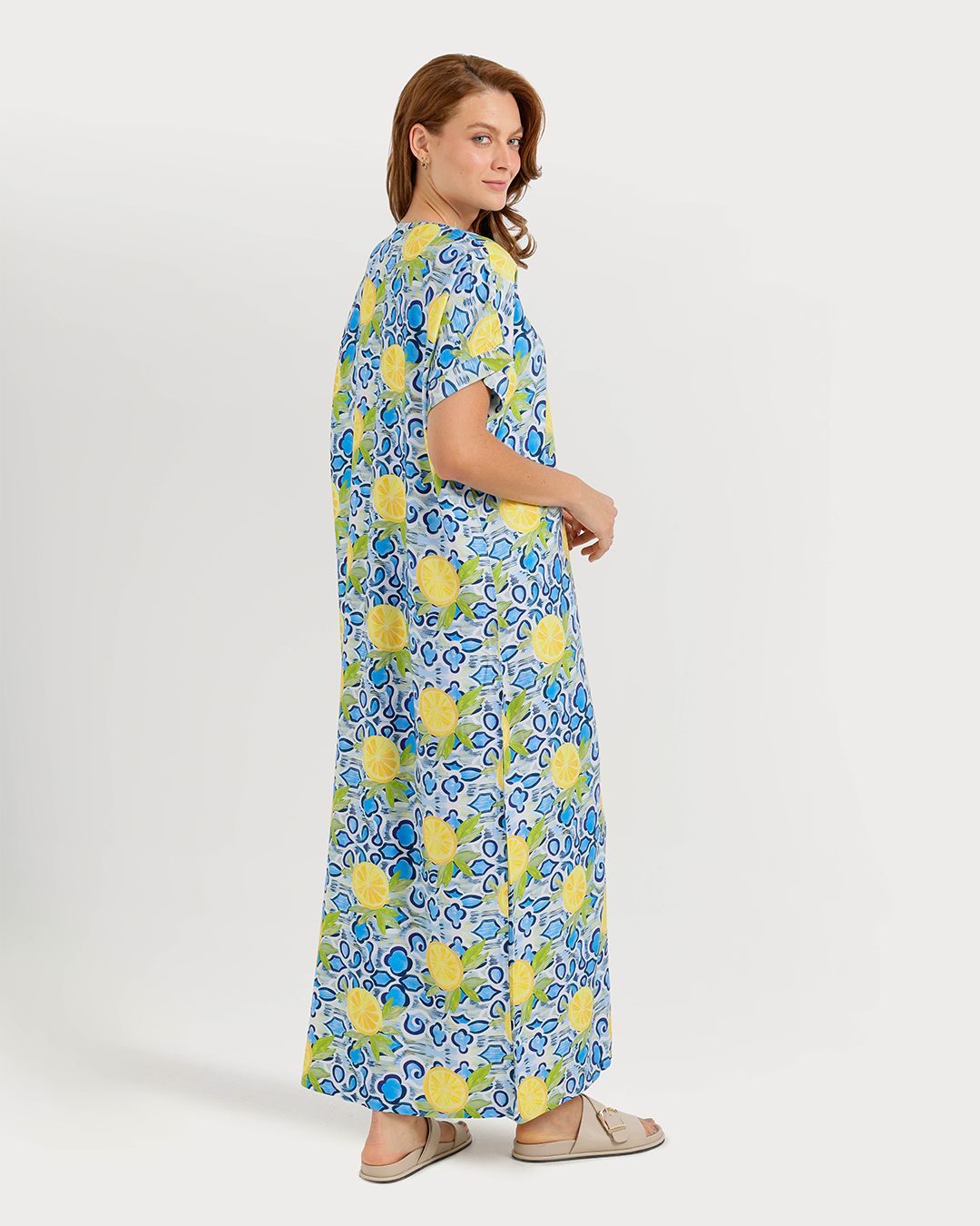 Long Printed Viscose Shirt 179