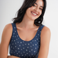 2S soft bra, wide strap, printed