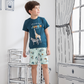Jungle animals Children's pajamas, half-sleeved T-shirt * printed shorts