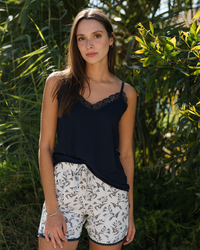 Women's pajamas with lace