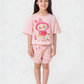 Labubu girls' oversized pajama with hot shorts