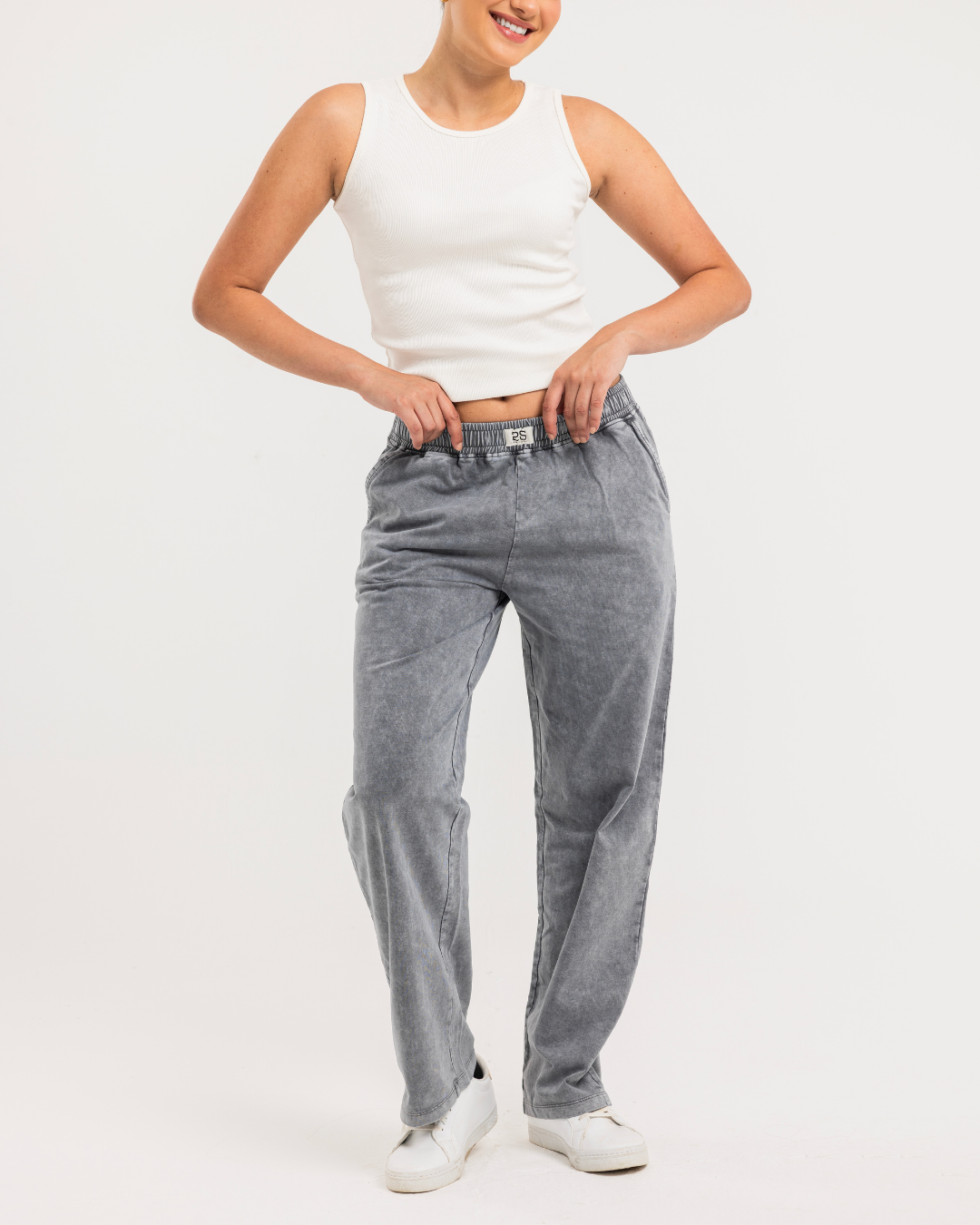 Acid Washed Sweatpants Summer Melton