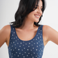 2S soft bra, wide strap, printed