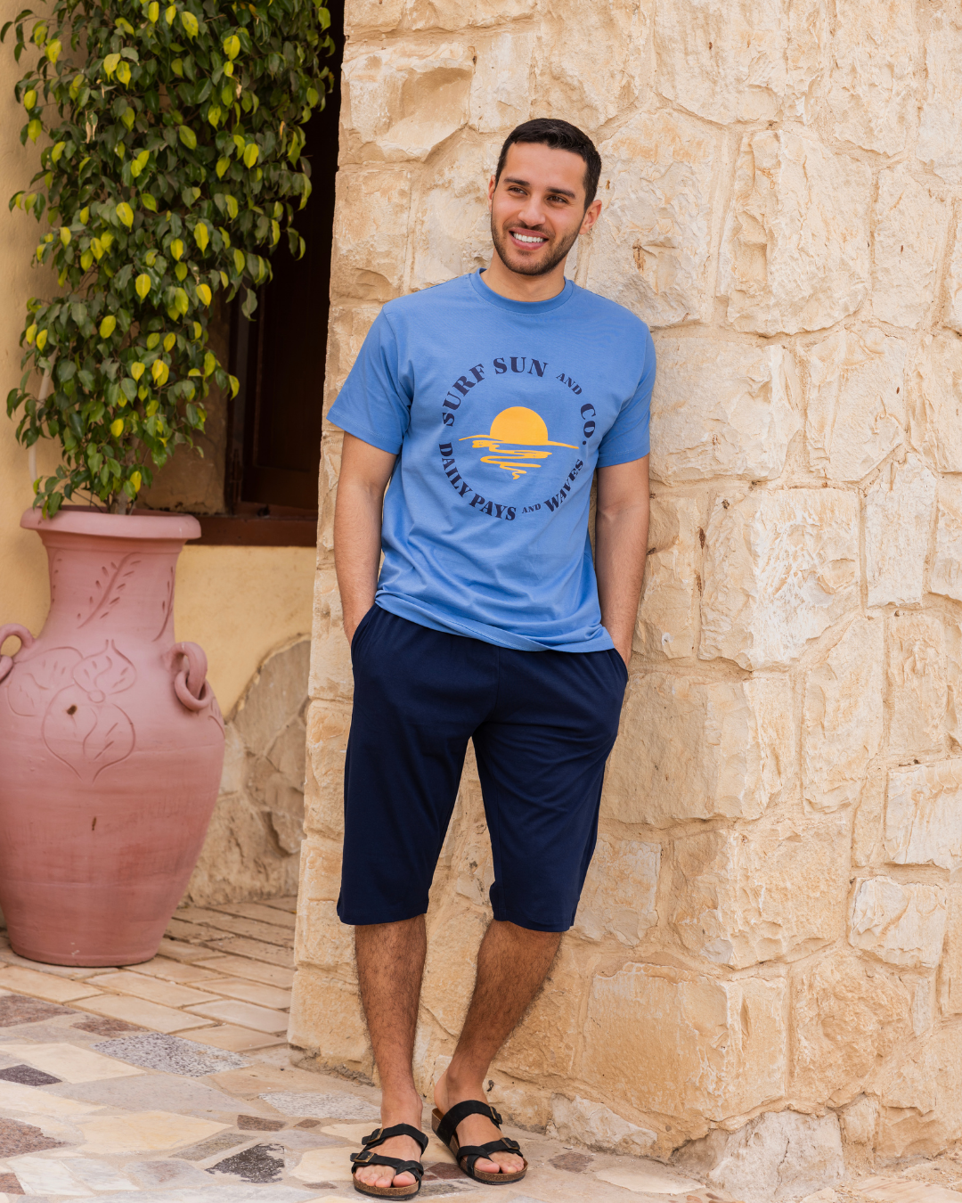 sure بيجاما رجالي نص كم و بنتاكور