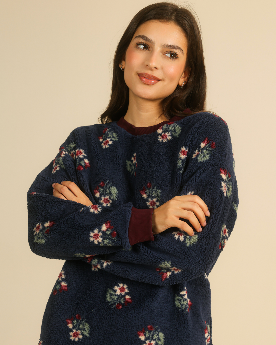 Women pajama set in vintage flower