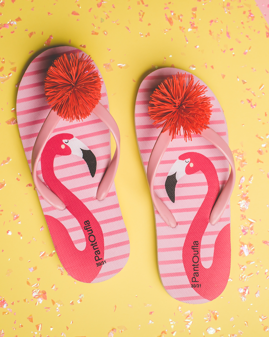 My children's flamingo slippers