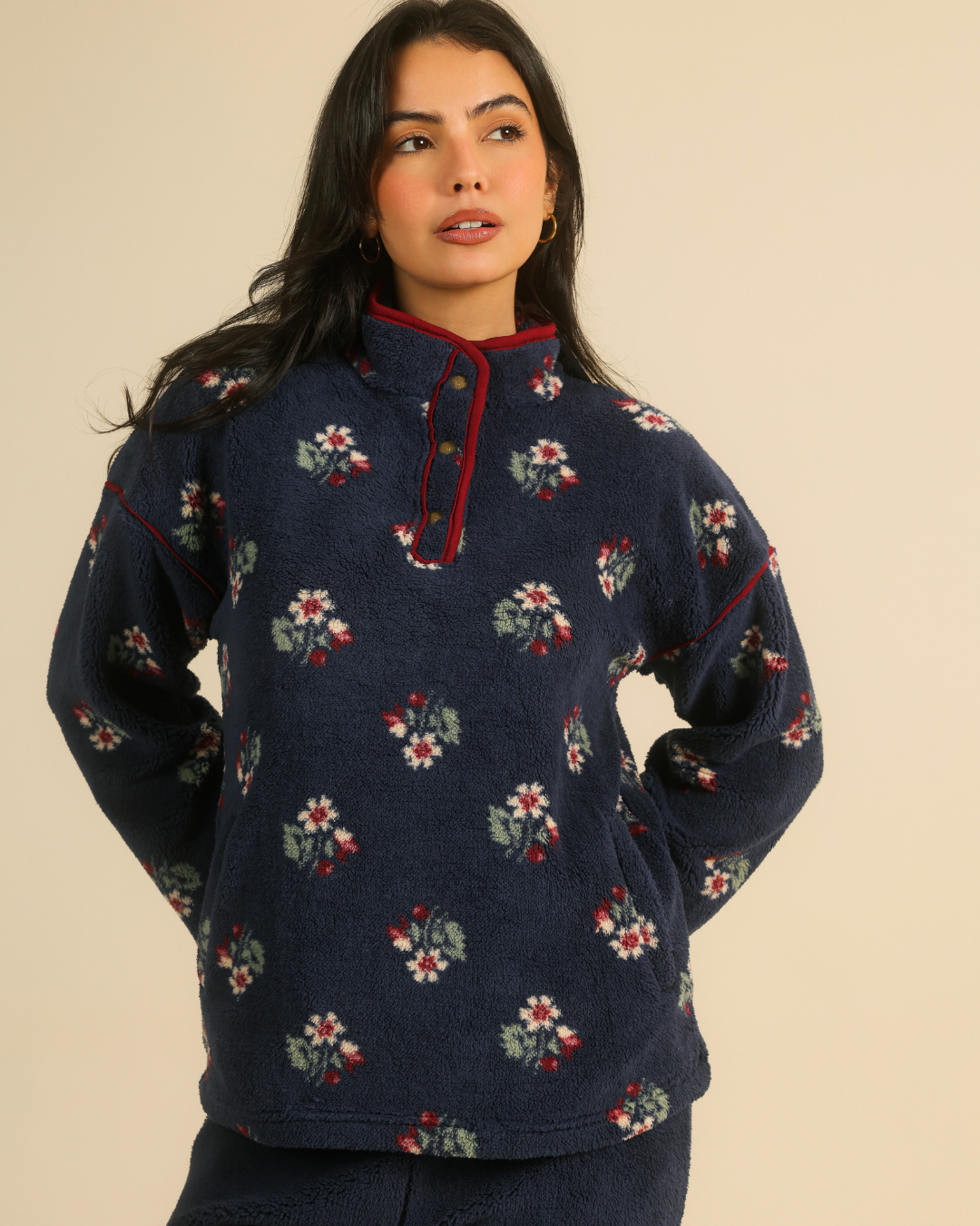 Women pajama in vintage flowers