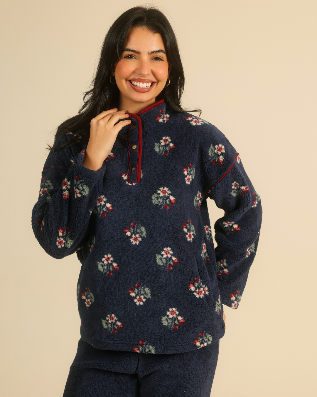 Women pajama in vintage flowers