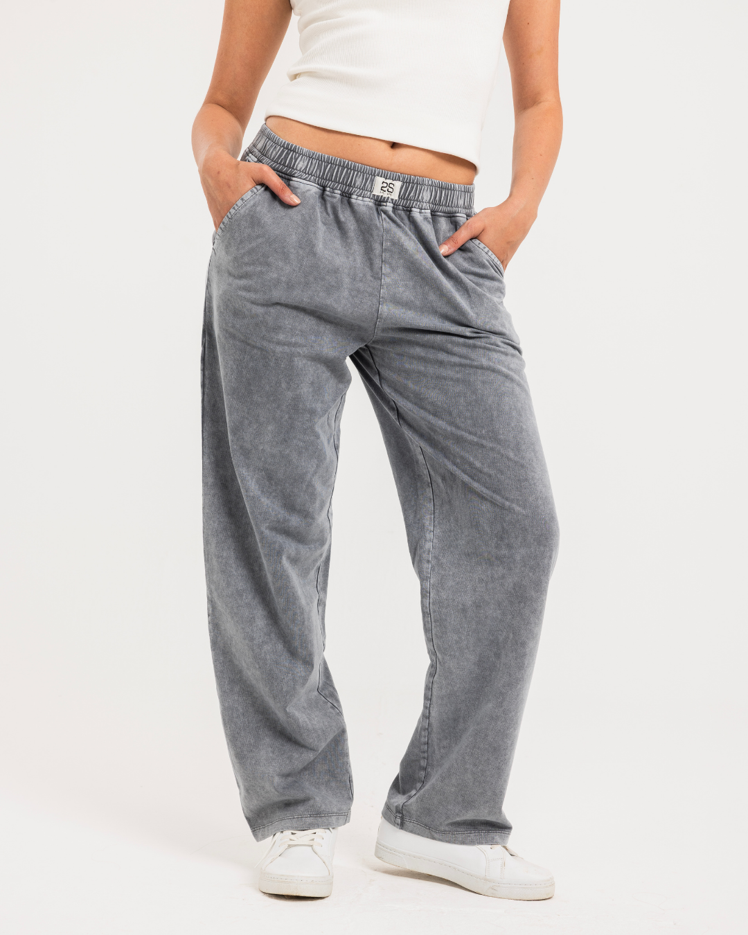 Acid Washed Sweatpants Summer Melton