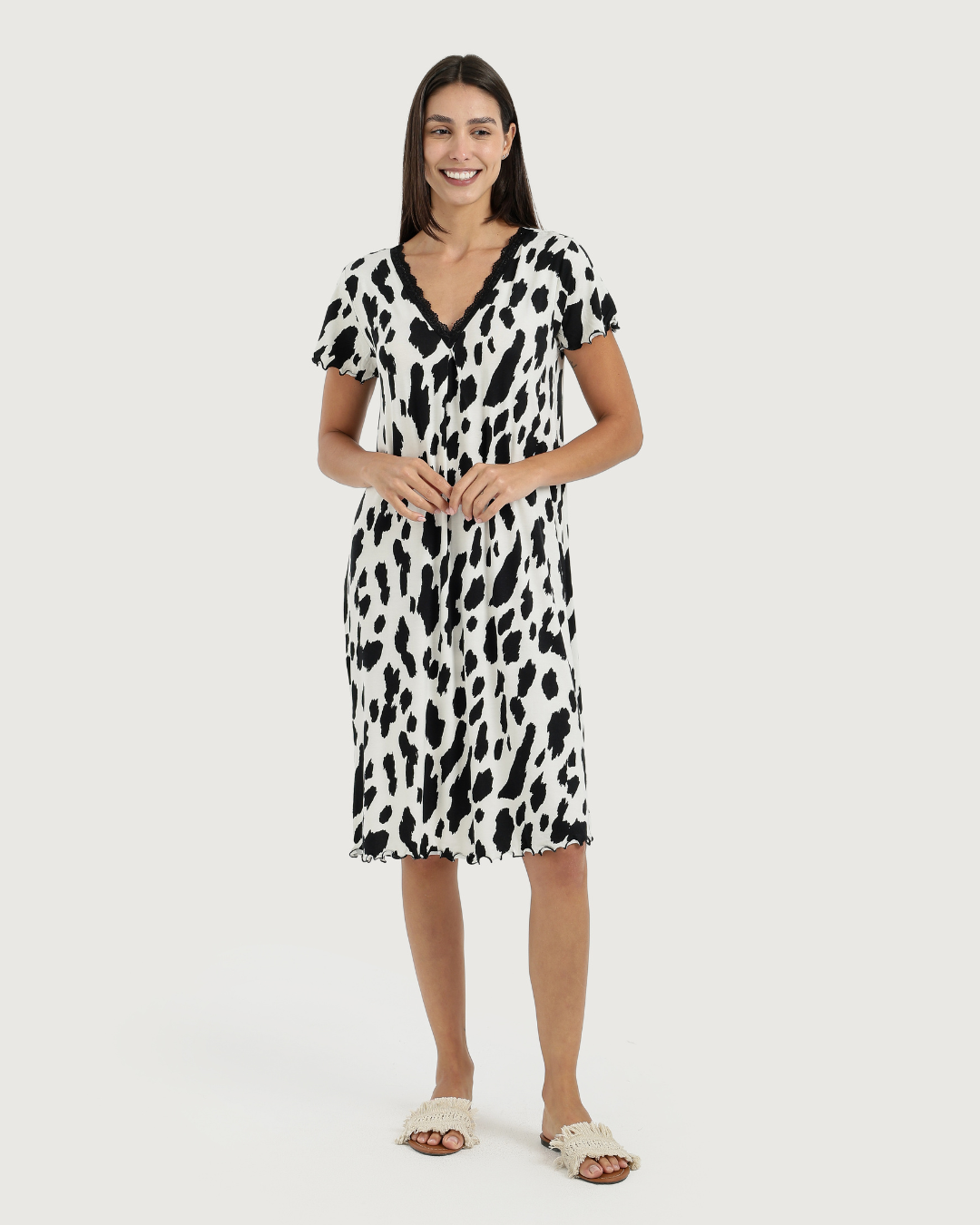 Women's V-Neck Half Sleeve Printed Camisole