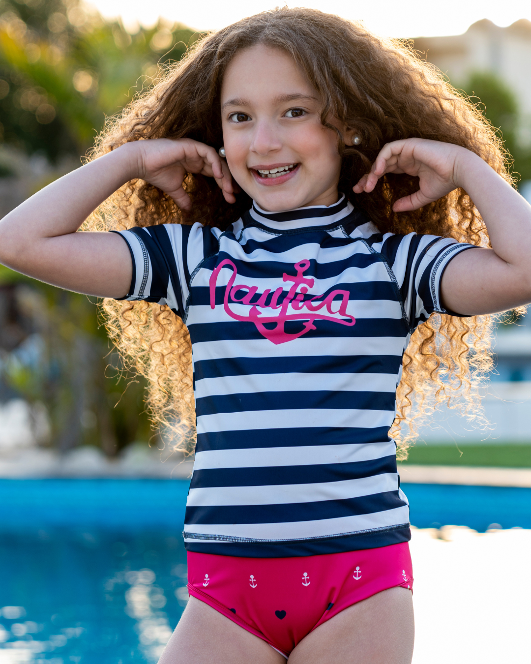 nautica مايوه بناتي قطعتين