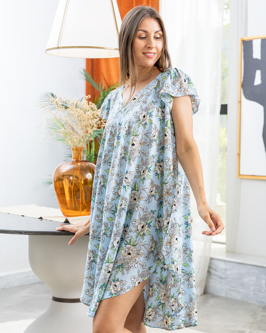 Short viscose shirt 108