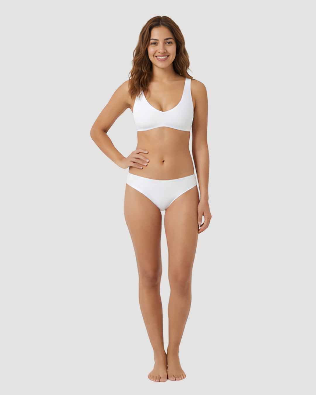 Plain laser cut Bikini