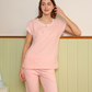 Women's pajamas half a number of long trousers, dotted print